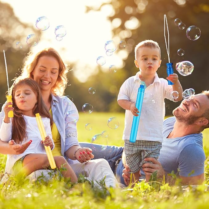 36PCS 15 inches Big Bubble Wands - Bubble Bulk in 6 Colors, Bubble Wands for Kids Summer Toy Party Favors, Birthday, Easter, Valentine Day, Carnival Prizes, Wedding, Outdoor Gifts for Girls & Boys