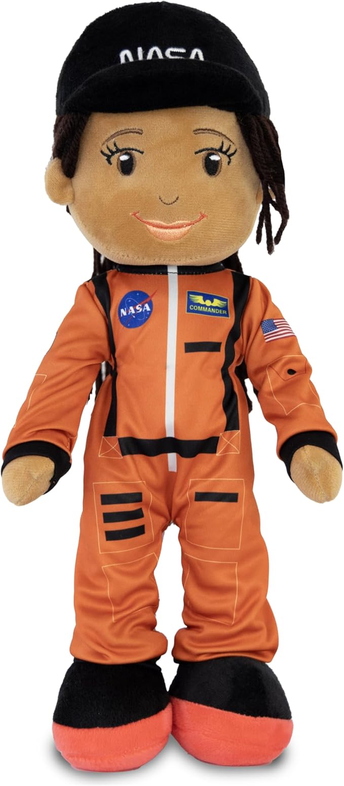Playtime by Eimmie - 14” Julie NASA Doll - Soft Baby Doll - Plush Rag Dolls for 2 Year Old Girls & Boys, Toddler & Infants - Astronaut Plush Washable Doll - Astronaut Plush Toy - Astronaut Doll