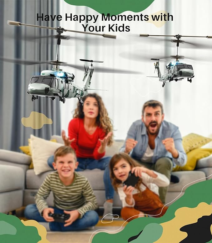 SYMA RC Military Helicopter S54H for Kids - One-Key Start/Landing, Altitude Hold, Upgraded Protection System, 3.5 Channel Toy for Boys and Girls