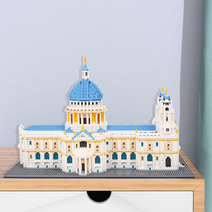 Building Blocks Set, St Paul's Cathedral Model Building Kit 7053 PCS Architecture Collection Micro Mini Blocks
