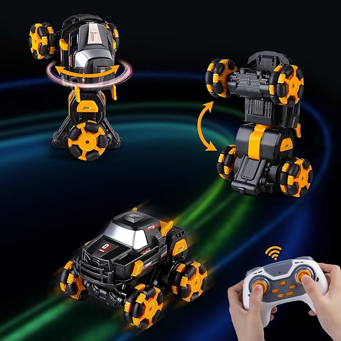 Transform Remote Control Car 1:16 Scale Transforming Remote Control Cars Toy for Kids 2.4Ghz 360° Rotating RC Stunt Rc for Boys Stunt Toy Car for Kids Age 3-5 5-7 4-6 6-8 8-12