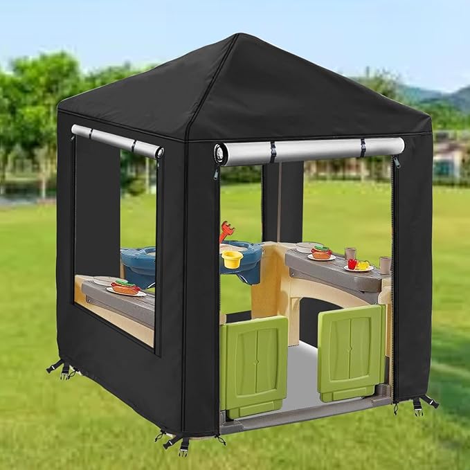 Playhouse Cover, kids Playhouse Cover for Outdoor Waterproof,Suitable for Step2 Kids Playhouses and Playhouses of The Same Size as Other Brands Kids Playhouses （ 49.5“ W x 49.5” D x 60.2” H）