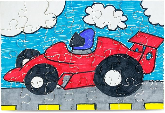 8 Blank Jigsaw Puzzles with Envelopes – 5.5 x 8 Inch, 28 Pieces Each – DYI Party invites, Perfect for Decorating, Kids' Activities, Arts & Crafts or Party Favors