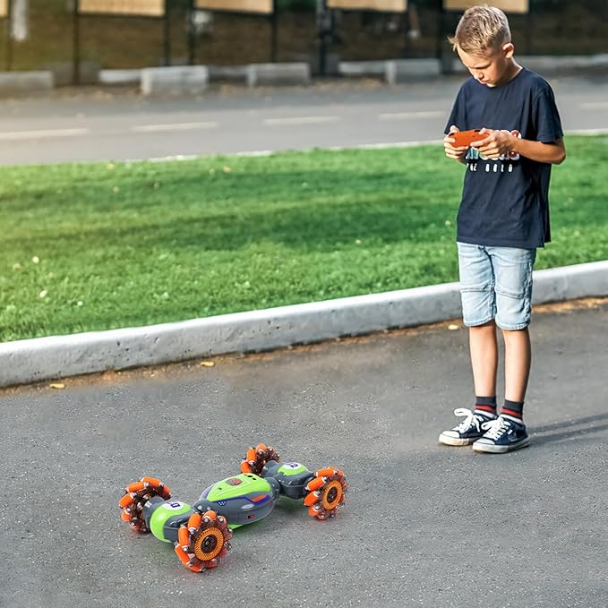 Gesture Sensing RC Stunt Car for Boys 6-12, 4WD Remote Control Toy With Lights Music, Best Birthday Gift for Kids, 2.4Ghz Hand Control Drift