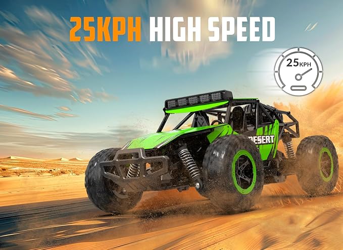 RACENT 1:16 RC Truck, 20kph Remote Control Cars for Boys, Off-Road Monster Truck Toy Vehicle for Kids & Adults with 50 Mins Playing Time
