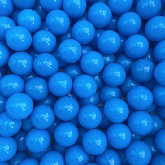 Ball Pit Balls 100 Phthalate Free BPA Free Crush Proof 2.16 Inches Plastic Balls for Ball Pit Ideal Gift for Toddlers Babies Kids Pool Water Toys Play Tent, Blue