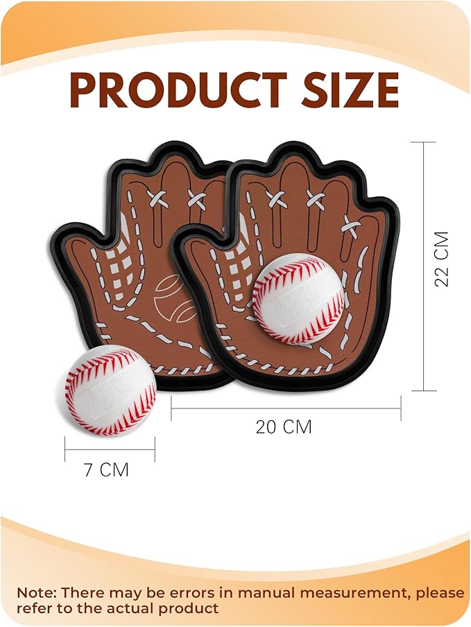 Toss and Catch Ball Game for Kids 3-8, Pool & Beach Ball Game, Outdoor Sports Toy with 2 Soft Sticky Balls & 2 Upgraded Paddles, Ages 3-8+