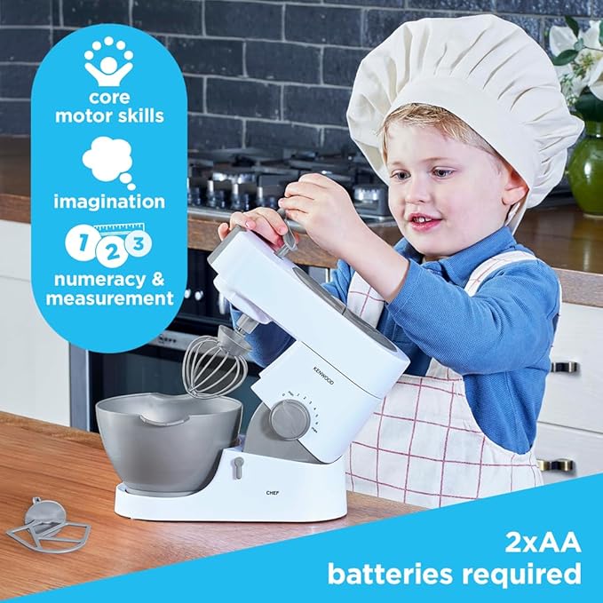 CASDON Kenwood Mixer | Toy Food Mixer for Children Aged 3+ | Perfect for Budding Bakers Who Enjoy Mixing Real Food!