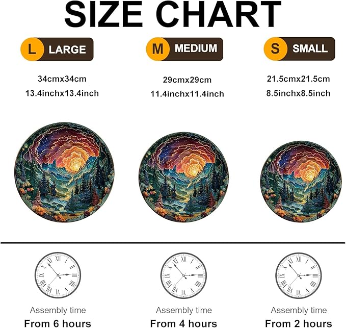 Wooden Puzzles for Adults, 3D Cave Sky (M-200pcs) Wooden Jigsaw Puzzles Kids, Unique Shaped Animal Wood Puzzles Adults Fathers Birthday Family Games 11.4 * 11.4in