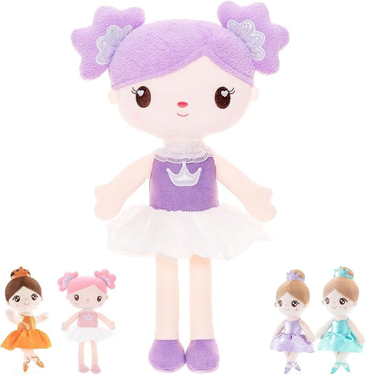Gloveleya Baby Doll Girls Gifts Plush Candy Princess Dolls Purple 14" with Gift Bag