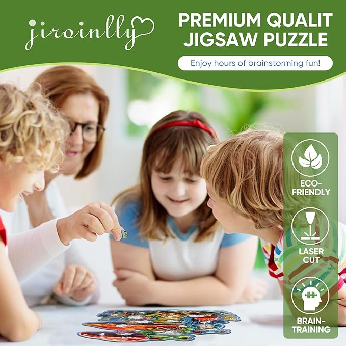 Wooden Puzzle for Adults- Frog Brothers Jigsaw Puzzles 500 Piece, Royal, 17.16 in Unique Shaped Animal Wooden Challenging Puzzles Gifts for Adults, Christmas Puzzles Birthday Gifts Family Games