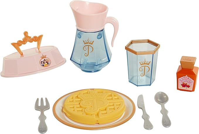 Disney Princess Style Collection Room Service Pretend Play Toy Set - with Serving Tray, Plate Cover, Pitcher & More for A Great Pretend Travel Experience - Girls Ages 3+