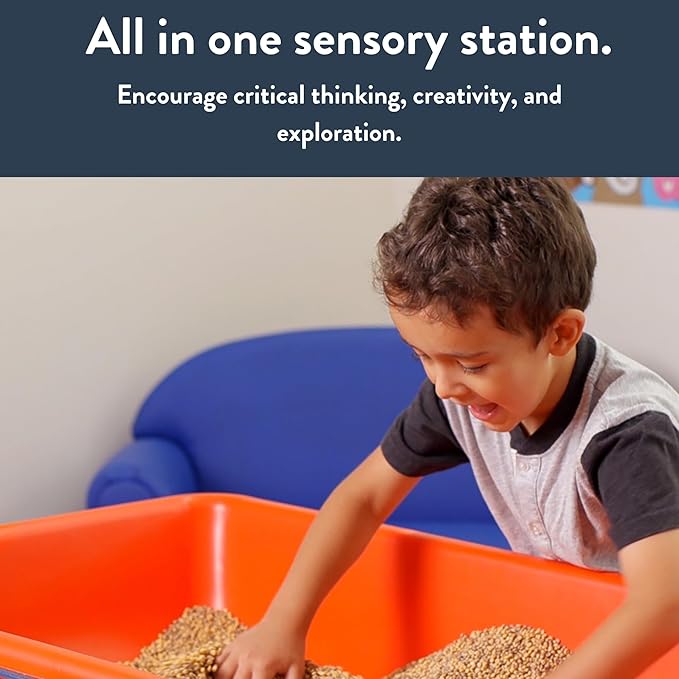 Children's Factory, 1133-18, Large Sensory Table, 18”H, Red, Kids Preschool or Playroom Sand and Water Table, Indoor and Outdoor Playground Equipment
