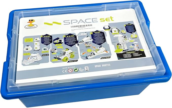 COOLDUCK Space Toy Set for Boys Girls, Kids' Play Spaceships, Space Shuttle, Space Capsule, Space Rover, Space Station, Astronauts Figure, Rocket Toys for Any Interstellar Mission Adventure