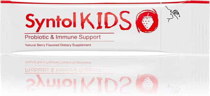 Arthur Andrew Medical, Syntol Kids, Daily Probiotic Supplement for Digestive Health and Young Immune Systems, No Sugar or Artificial Sweeteners, Berry Flavor, Vegan, 30 Sachets