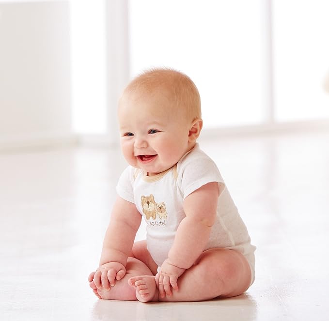 Gerber Baby Girls' 5-Pack Short Sleeve Variety Onesies Bodysuits