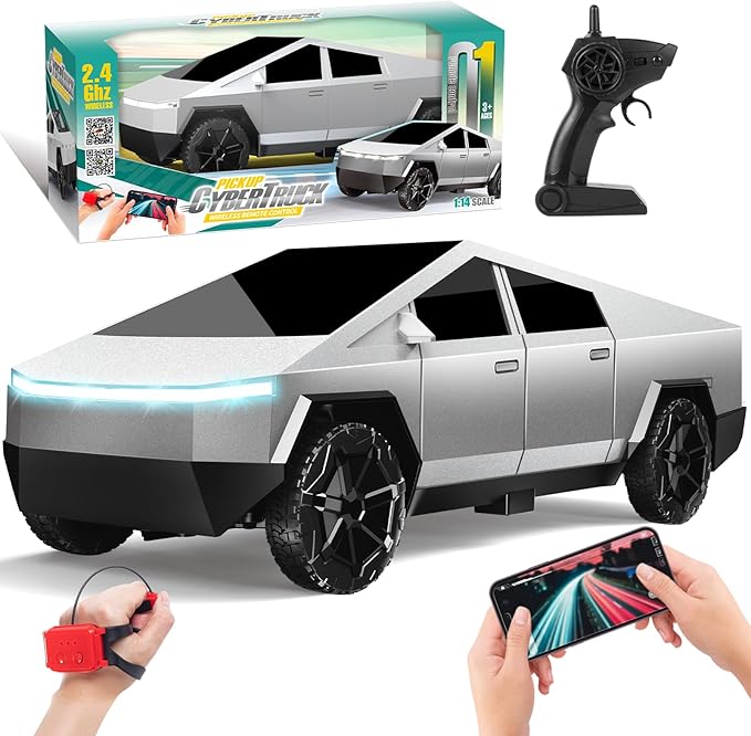 LITTCO 1:14 Remote Control Car Pick-up Truck, High Speed RC Car with Light and Loadspace, 3 RC Methods, Wireless RC Cars for Kids, Gifts for Kids, Boys and Girls