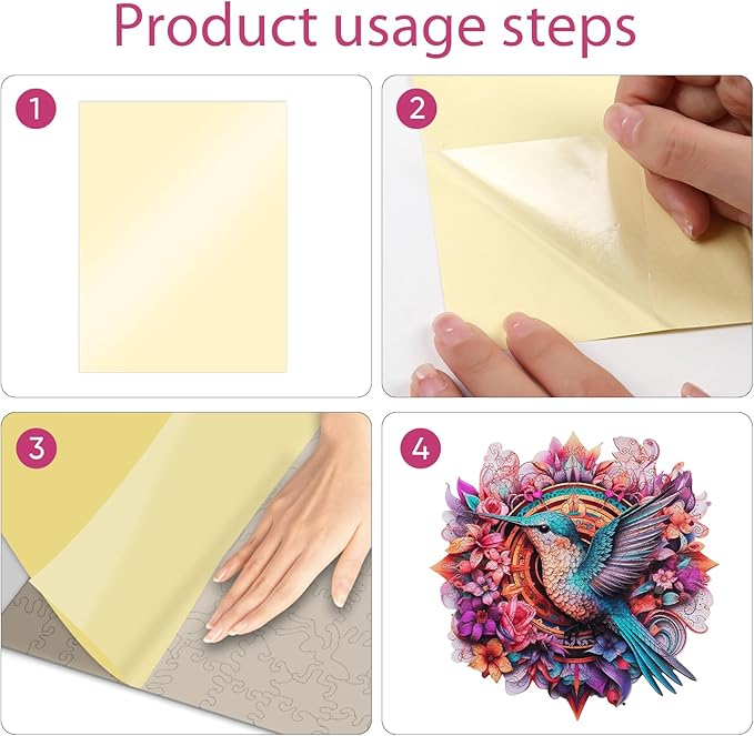 Hummingbird 500 Pieces Wooden Jigsaw Puzzles for Adults with Unique Irregular Shape Fun Challenging Bird Puzzles for Kids and Couples on Birthday,Children’s Day,Christmas 16.7"x 16.7"