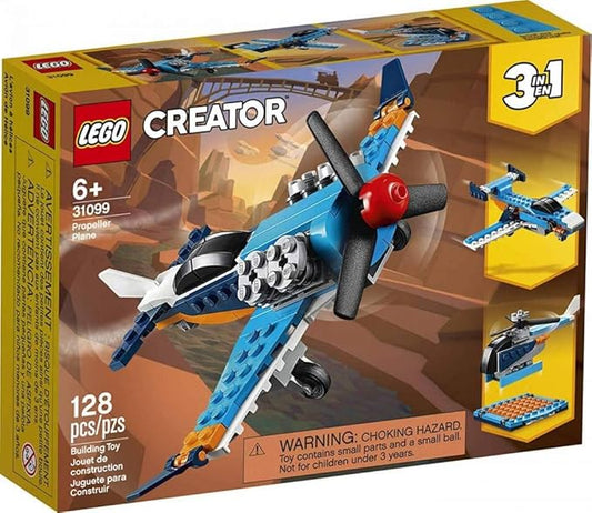 LEGO Creator 3in1 Propeller Plane 31099 Flying Toy Building Kit (128 Pieces)