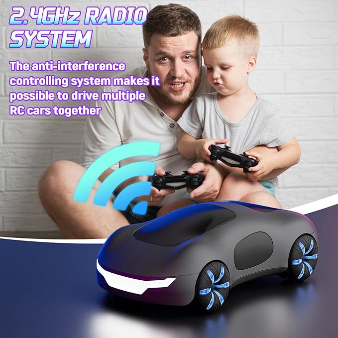 Gesture Sensing Remote Control Car, Drift RC Stunt Car with Light Spray & Sound, 2.4GHz Hobby RC Cars Toy for Kids, 360° Rotate, Birthday Gifts for Boys Girls 4-12 Racing Gifts