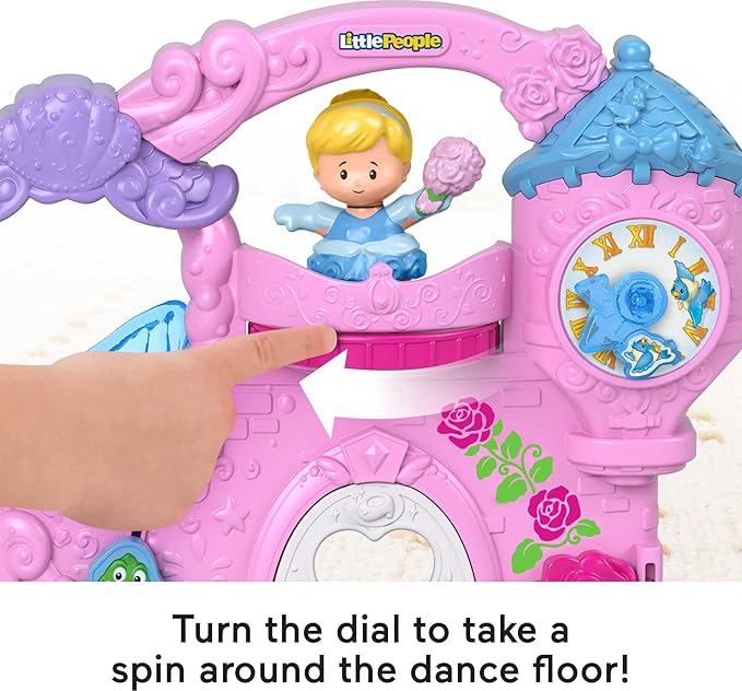 Fisher-Price Little People Toddler Toy Disney Princess Play & Go Castle Portable Playset for Pretend Play Kids Ages 18+ Months