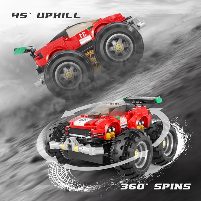 STEM Projects Toys RC Building Car for Kids Ages 7-9 8-12 Year Old, Remote Control Monster Truck, Boys and Girls Best Christmas and Birthday Gifts