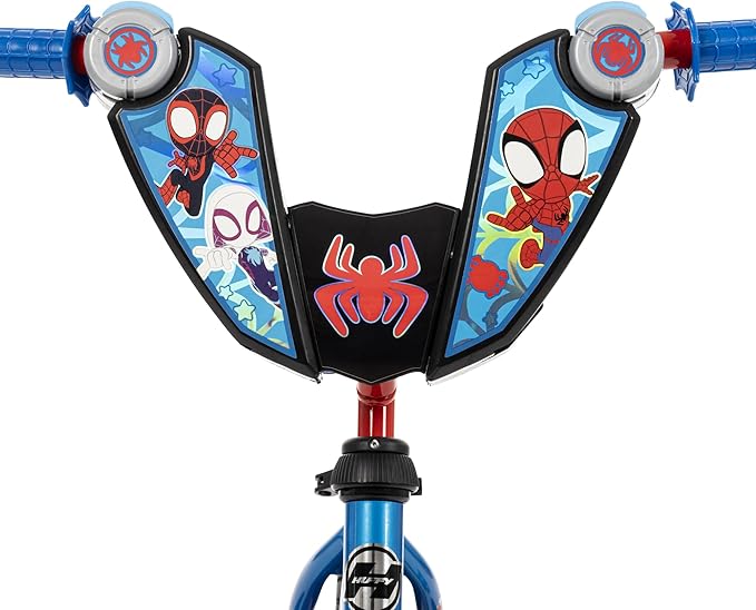 Huffy Disney and Marvel 12/16 Inch Boy's Bike for Kids, Multiple Color Options and Designs Available, Ideal for Ages 3+ Years Old, Removable Training Wheels, Adjustable Seat, Simple Coaster Brake