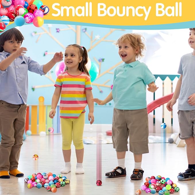1000 Pieces Bouncy Balls in Bulk 25 Mm/ 1 Inch Rubber High Bouncing Balls for Kids Colorful Bouncy Ornament for Kids Party Favors Prizes Gift Vending Machines Outdoor Activities