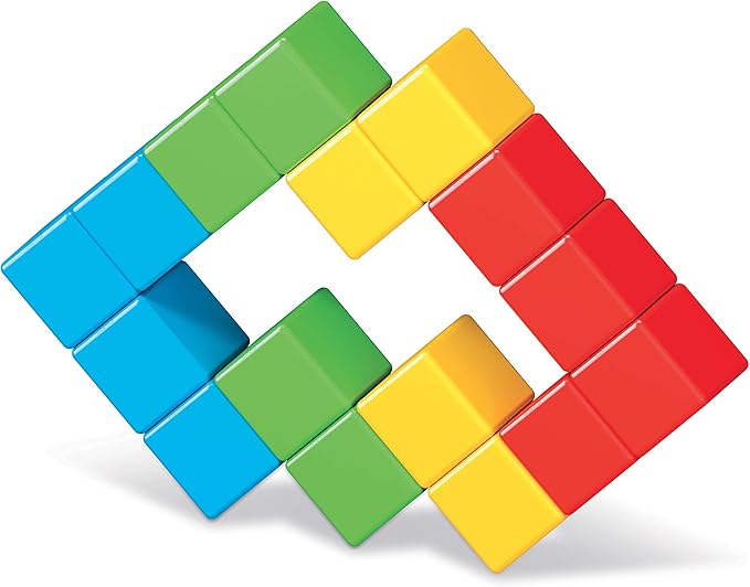 Geomag Magicube - 16 Cubes -Magnetic Construction for Children - Green Collection - 100% Recycled Plastic Educational Toys