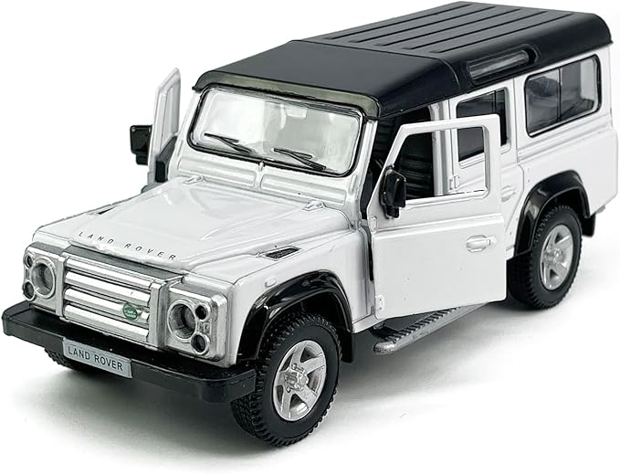 Land Rover Defender Trailer Towing Horse Transporter Farm Trailers, Doors Open, 1/36 Scale Model Car Diecast Metal Toy Cars,3 4 5 6 7 Year Old Kids Boys Gifts, Cake Topper Home Office Décor Collection