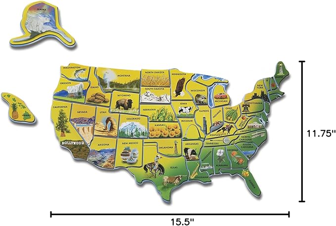 Melissa & Doug USA Map Wooden Puzzle (45 pcs)