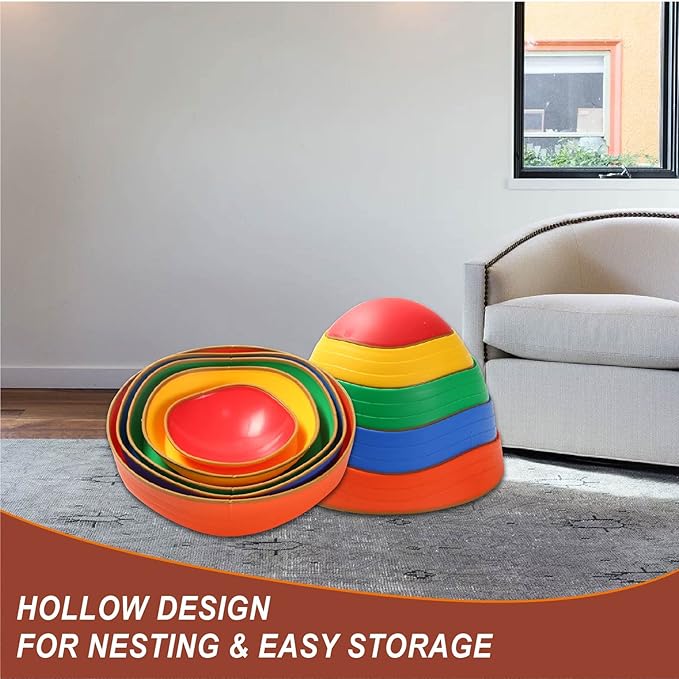 Stepping Stones for kids,Non-Slip Sensory Stepping Stones for Promoting Toddler's Balance Coordination Skills,Obstacle Courses Sensory Toys Outdoor or Indoor Play for Kids Age 3-8