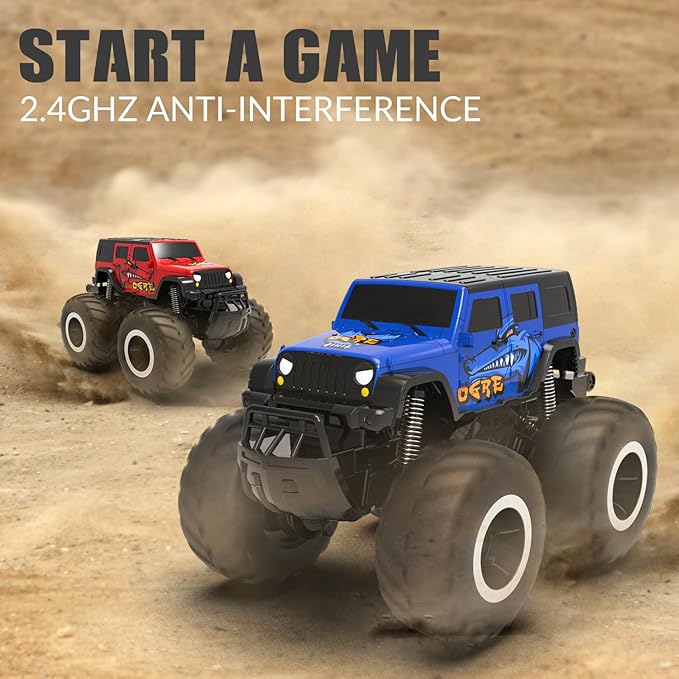 STEMTRON Amphibious Remote Control Car Toys for Boys 2.4GHz 1:16 All Terrain Off-Road RC Car Waterproof RC Monster Truck Kids Pool Toys Remote Control Boat Gifts for Kids Boys