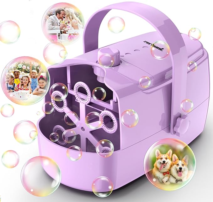 Bubble Machine Automatic Bubble Maker: Durable Bubble Blower 18000+ Big Bubbles Per Minute for Indoor Outdoor Wedding Birthday Party - Portable Bubble Machine for Kids Toddlers