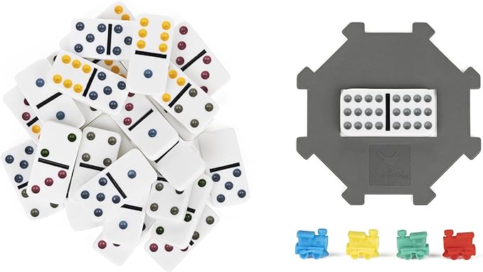Spin Master Games, Cardinal Classics Double 12 Dominoes Set in Storage Tin, Family Board Games, 2-6 Players, for Ages 8 & Up