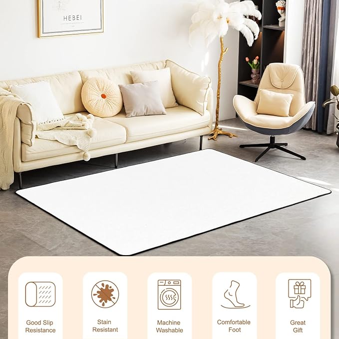 Bohemian Fall Floral Rug 4x5 Retro Groovy Flower Power Area Rug Boho Eyes Hippie Carpet for Teen Girls Adults Women Garden Sunflower Daisy Vintage Non Slip Decorative Rug for Bedside