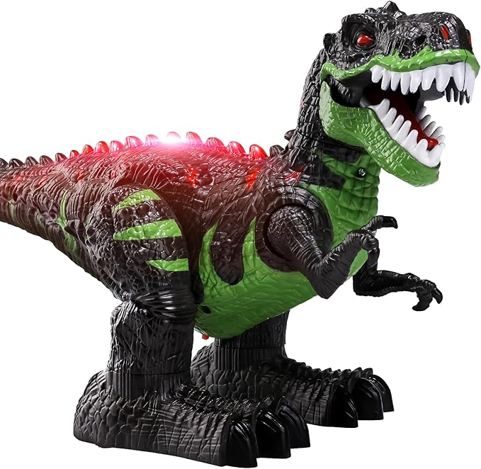 TEMI Remote Control Dinosaur Toys for Boys 3 4 5 6 7 8 Years, Electrical Stunt RC Walking Dinosaur Toy with Light and Sound, Rechargeable Battery, 360° Rotating, Birthday Toys for Kids