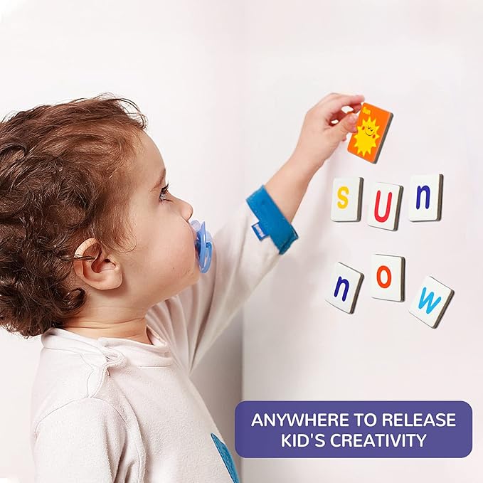 Toi Kids Magnet Toys Magnetic Jigsaw Puzzle Boxes with Game Board for Kids Ages 3-8, Preschool Tabletop Toy for Toddlers, Portable Travel Game, Alphabet