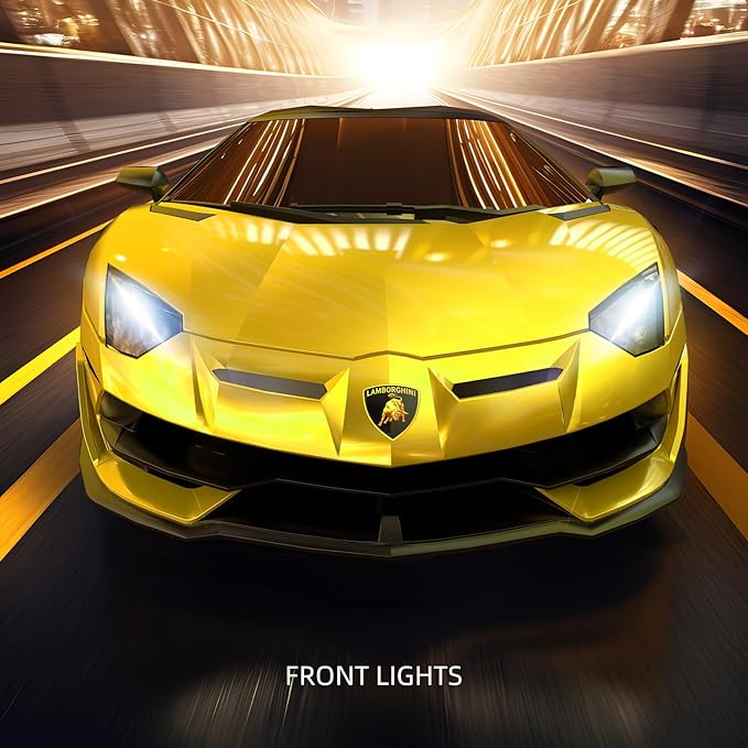 Lamborghini Remote Control Car, 1:24 Scale Electric Sport Racing Hobby Toy Car Lamborghini Model Vehicle for Boys Girls Birthday Gifts, Yellow