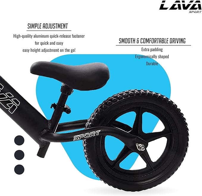 Balance Bike - Lightweight Aluminium Toddler Bike for 2, 3, 4, and 5 Year Old Boys and Girls - No Pedal Bikes for Kids with Adjustable Handlebar and Seat, EVA Tires - Training Bike