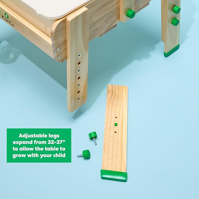 KiwiCo Water and Sand Sensory Table | Includes 26 Accessory Pcs: Pipes, Spinners, Water Wheel, Paint Crayons, and More | Outdoor Water Table for Toddlers Ages 3+