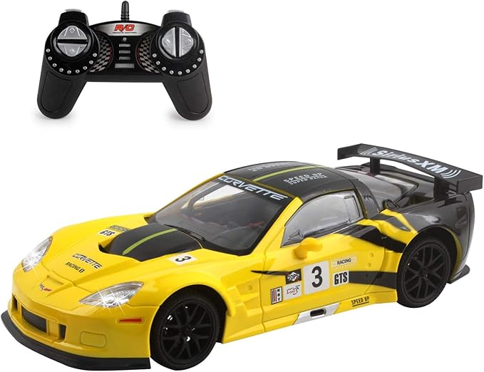 Vokodo RC Super Car 1:18 Scale Remote Control Full Function with Working LED Headlights Easy to Operate Kids Toy Race Vehicle Perfect Exotic Sports Model Great Gift for Children Boys Girls