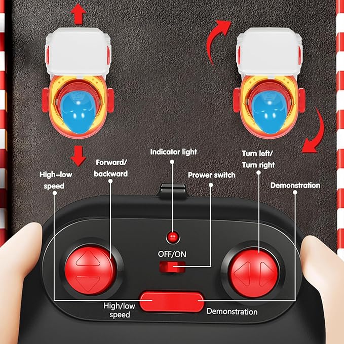 Remote Control Car Toys Set of 2 for Kids Rechargeable RC Car Ejecting Bumper Car with LED Light & Music Effects RC Vehicle Birthday for Kids Age 3 4 5 6 7 8+ Family Interaction