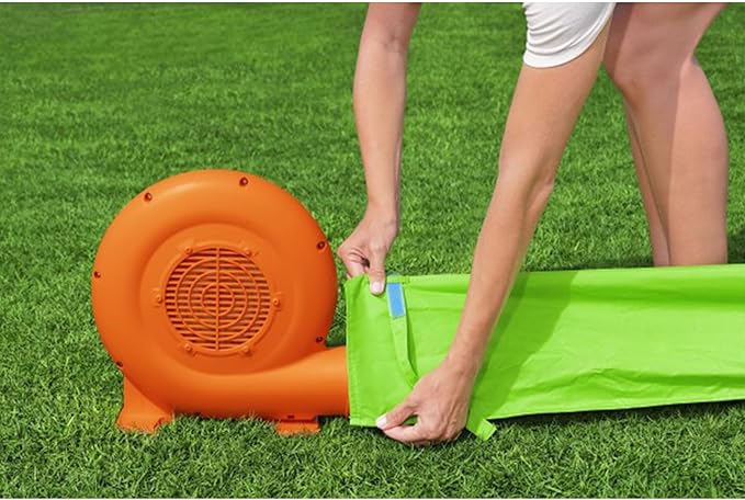 Bestway H2OGO! Bouncin' Bay Kids Inflatable Mega Water Park Outdoor Splash Pool Built-In Bouncer and Shower Sprayer Play Center with Air Blower