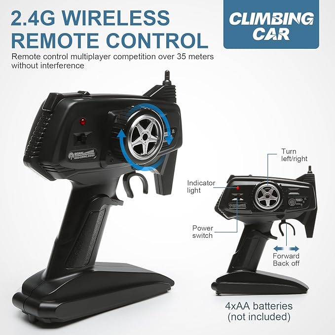 1:8 RC Car, Large Cyber Monster Truck Model 4WD with 2 Batteries and Dual Motors, LED Headlight,Off-Road RC Truck, 2.4GHz All Terrain Off Road Monster Truck for Boys Kids