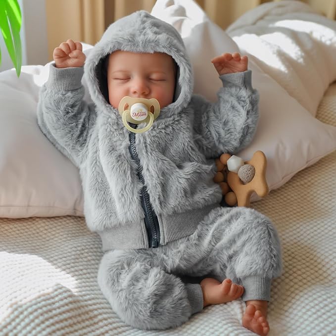 BABESIDE Lifelike Reborn Baby Dolls Boys - 17-Inch Real Baby Feeling Realistic-Newborn Baby Doll Full Body Vinyl Real Life Baby Dolls with Toy & Gift Box for Kids