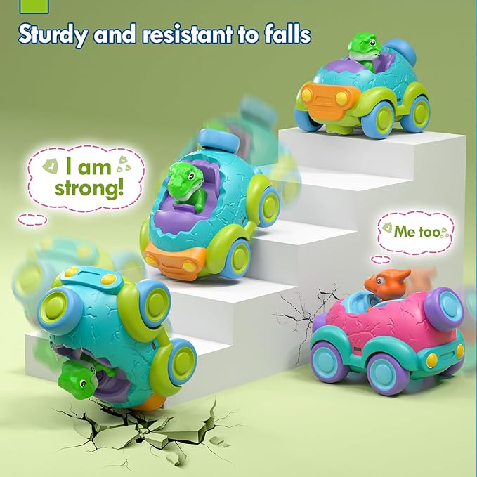 Lehoo Castle Girl Dinosaur Toy, 2 Pack Dinosaur Toys for Kids 3-5, Remote Control Car for Toddlers 1-3, Kids Toys Girls 3-5, 2 Year Old Girl Birthday Gift