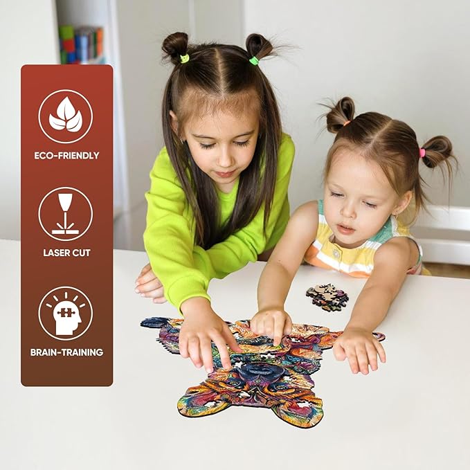 German Shepherd Puzzle for Adults and Kids,500 Pieces Unique Shaped Puggy Jigsaw Puzzles for Kids and Adults,Best Gifts for Puzzle Lovers and Famliy Games,18.42x17.3 Inches