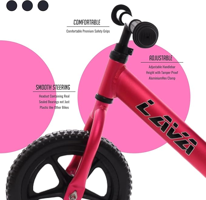 Balance Bike - Lightweight Aluminium Toddler Bike for 2, 3, 4, and 5 Year Old Boys and Girls - No Pedal Bikes for Kids with Adjustable Handlebar and Seat, EVA Tires - Training Bike