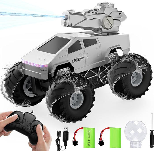 2-in-1 Trucks Toy-1/16 Remote Control Monster Trucks Toy, Amphibious 4WD All Terrain Off-Road Waterproof Pickup, 2.4GHZ Vehicles,RC Cars for Boys Age 6 7 8 9 10-12+